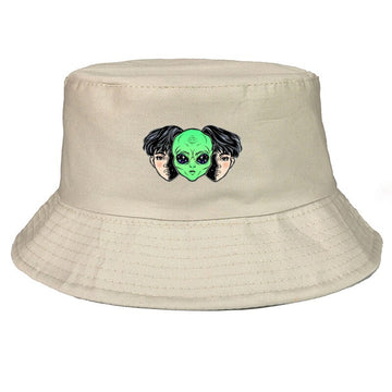 COUPLE alien Panama Bucket Hats Men Women Summer Bucket Cap fashion Print Bob Hat Hip Hop Gorros Fishing Fisherman Hat URB1™ Vêtements Streetwear URB1™ Vêtements Streetwear couple-alien
