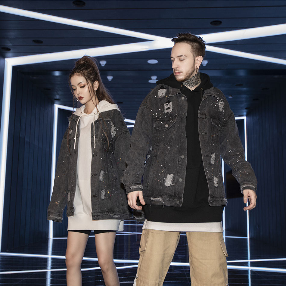 "DESTROYED" veste en jean denim - URB1™ - URB1™ Vêtements Streetwear mode boutique streetwear shop