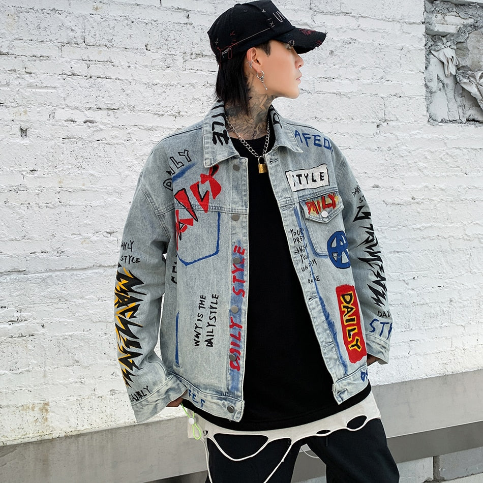 "STYLE" Veste en jean denim - URB1™ - URB1™ Vêtements Streetwear mode boutique streetwear shop