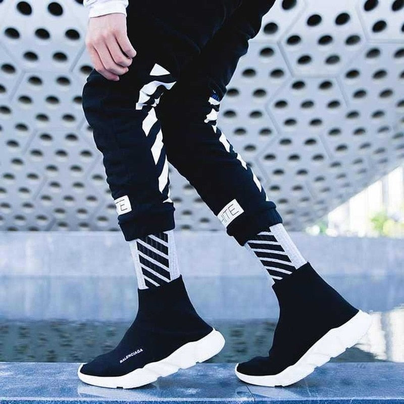 Streetwear Socks Men Stripe Compression Mens Sock White Black Happy Letter Crew Cotton Warm Korean Funny Novelty Harajuku Casual URB1™ Vêtements Streetwear URB1™ Vêtements Streetwear st