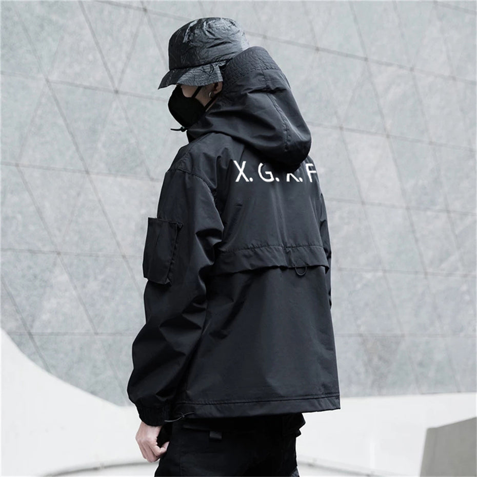 2019 New Black Cargo Jackets Windbreaker Men Streetwear Tactical Jacket Pullover Multi-pocket Male 2019 Autumn Hoody Coat GM659 URB1™ Vêtements Streetwear URB1™ Vêtements Streetwear 201