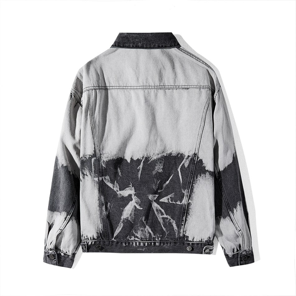 "WAOT" Veste en Jean effet délavé Noir - URB1™ - URB1™ Vêtements Streetwear mode boutique streetwear shop