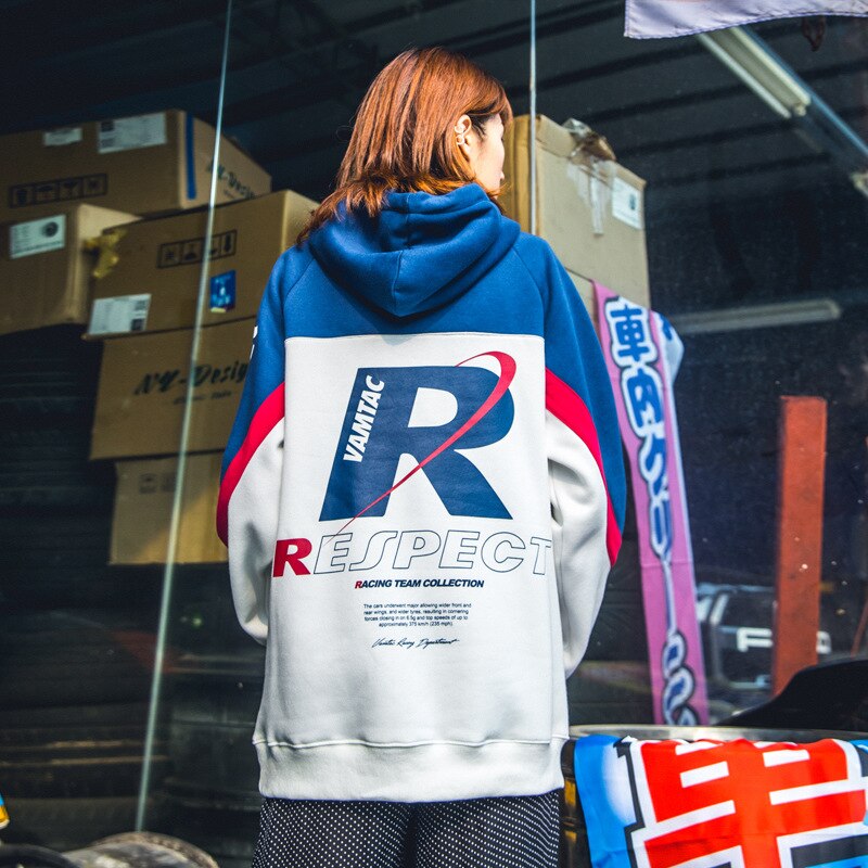 "RESPECT" Sweatshirt Hoodie à capuche Bleu - URB1™ - URB1™ Vêtements Streetwear mode boutique streetwear shop