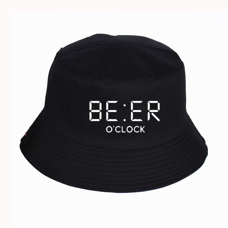 THE COOLMIND 100% cotton funny BEER OCLOCK print Bucket Hat cool summer funny Sunscreen Hats Women Men fisherman hat URB1™ Vêtements Streetwear URB1™ Vêtements Streetwear the-coolmind-1