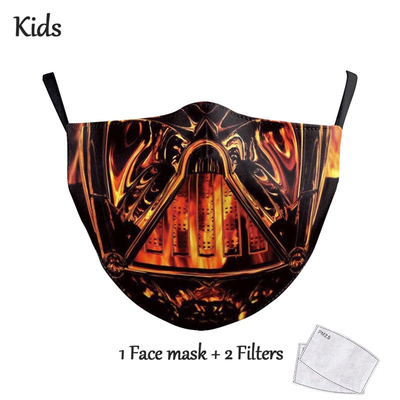 NADANBAO Adult Kid Star War Cosplay Print Face Mask Adult Kid Washable Masks Fabric Reusable PM2.5 Filters Dust Proof URB1™ Vêtements Streetwear URB1™ Vêtements Streetwear nadanbao-adul