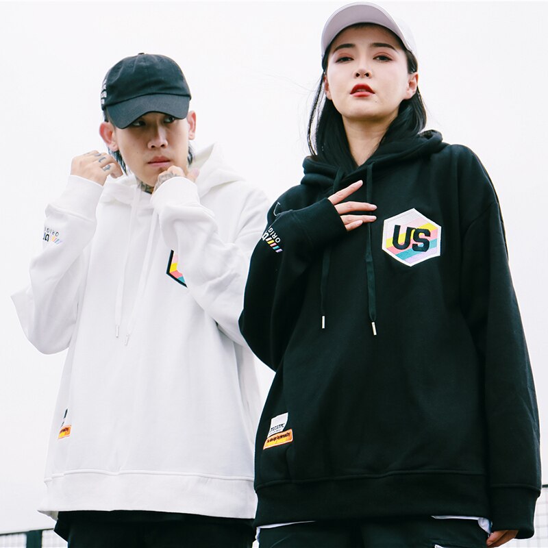 2019 Mens Hip Hop Hoodie Sweatshirt Embroidery Letter Japanese Harajuku Hoodies Pullover Streetwear Autumn Casual Hoodie Cotton - URB1™ Vêtements Streetwear mode boutique streetwear shop