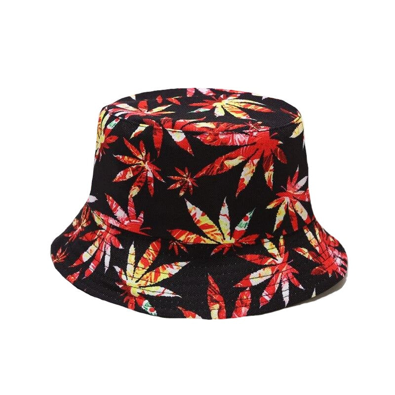 2021 Women's Cap Ins New Bucket Hat Botanical Flower Print Fisherman Hat For Women Spring Summer Outdoor Sun Protection Hat Men URB1™ Vêtements Streetwear URB1™ Vêtements Streetwear 202