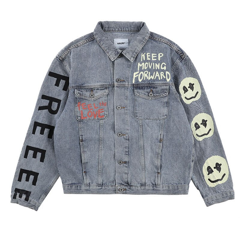 "KIDS SEE GHOSTS" Veste en jean denim - URB1™ - URB1™ Vêtements Streetwear mode boutique streetwear shop