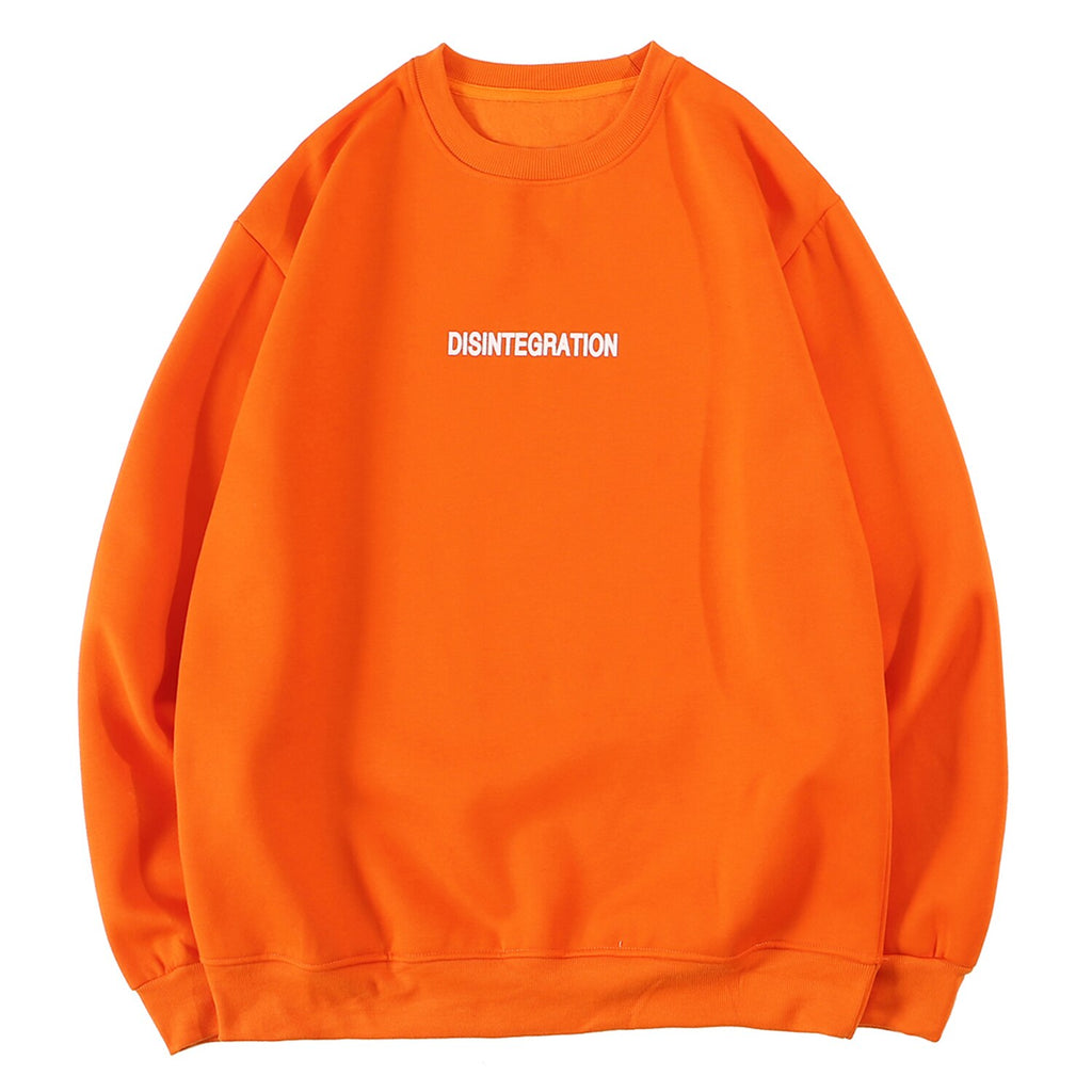 "DISINTEGRATION" Sweatshirt Crewneck Orange - URB1™ - URB1™ Vêtements Streetwear mode boutique streetwear shop