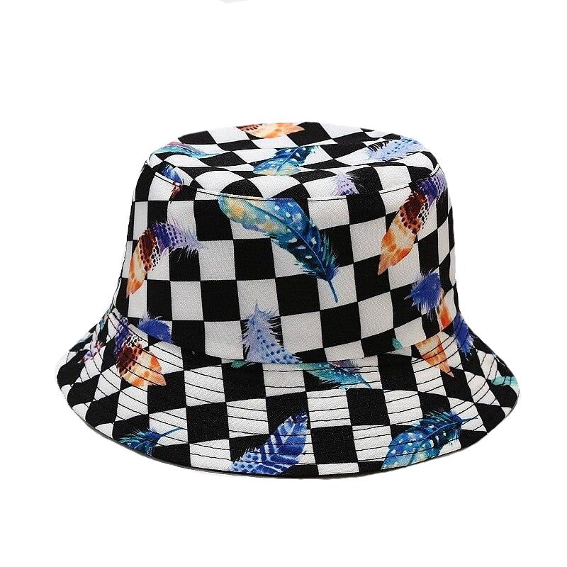 2021 Women's Cap Ins New Bucket Hat Botanical Flower Print Fisherman Hat For Women Spring Summer Outdoor Sun Protection Hat Men URB1™ Vêtements Streetwear URB1™ Vêtements Streetwear 202