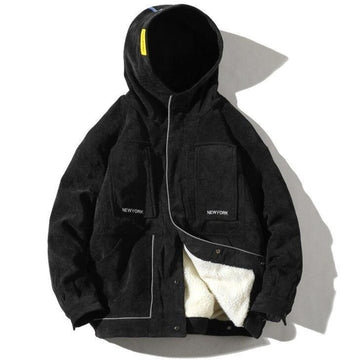 Una Reta Winter Jacket Men New Casual Loose Lambswool Parka Coat With Hooded Hip Hop Men Clothes Harajuku Warm Jackets For Men URB1™ Vêtements Streetwear URB1™ Vêtements Streetwear una-