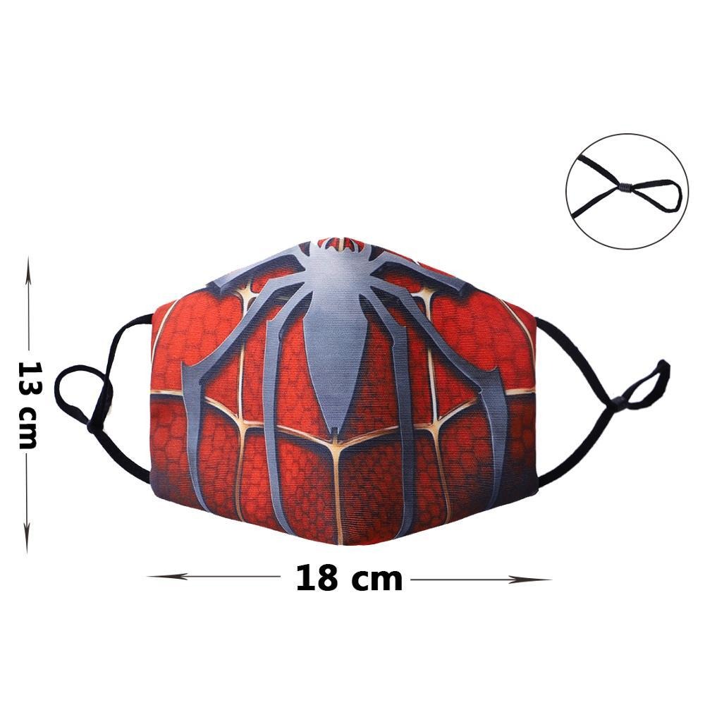 Fashion Marvel Printing Mouth Mask Reusable Washable PM2.5 Filter Adult Mouth Mask Dust Face Masks Anti Bacteria Proof Flu Mask URB1™ Vêtements Streetwear URB1™ Vêtements Streetwear fas