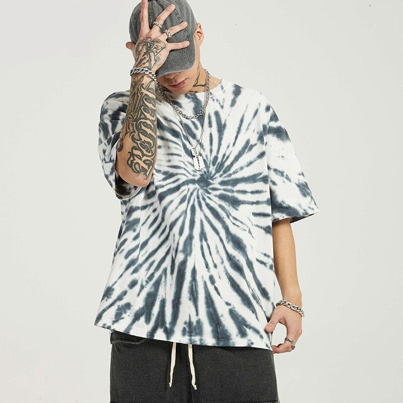Dark Icon Tie Dye High Street Men's Tshirt Short Sleeve Crew Neck Hipster T-shirt Cotton Tee Shirts Male Top URB1™ Vêtements Streetwear URB1™ Vêtements Streetwear dark-icon-tie-dye-high