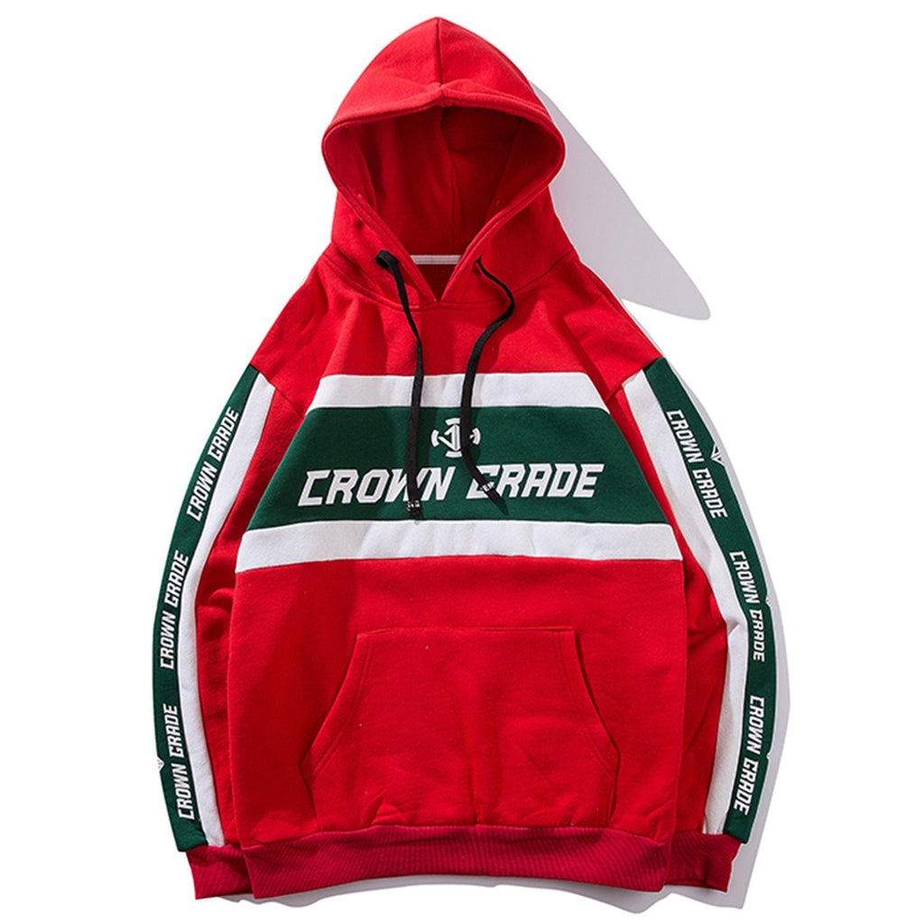 Aelfric Eden Patchwork Letter Print Men Hooded Sweatshirts Harajuku Color Clock Hoodie Casual Cotton Hip Hop Pullover Streetwear - URB1™ Vêtements Streetwear mode boutique streetwear shop