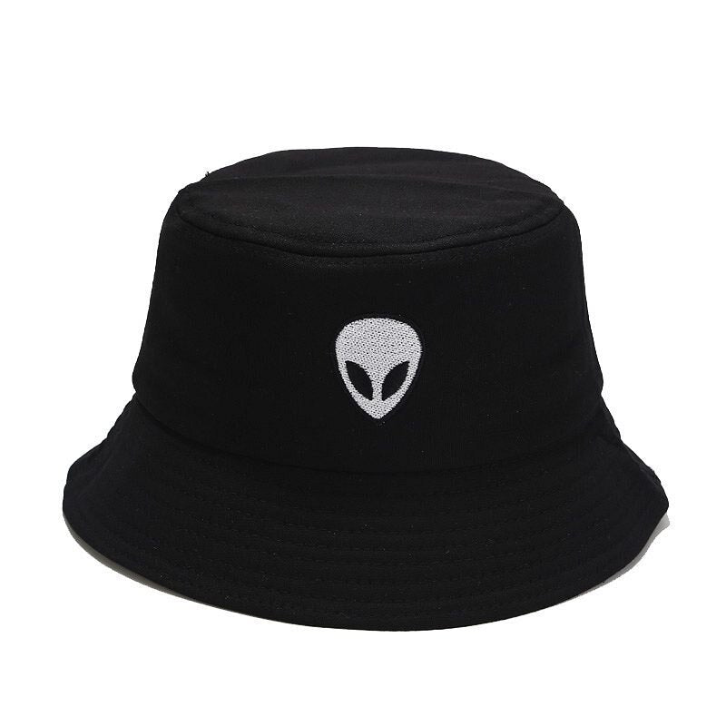 Green Black White Solid Alien Bucket Hat Unisex Bob Caps Hip Hop Gorros Men Women Summer Panama Cap Beach Sun Fishing Boonie Hat URB1™ Vêtements Streetwear URB1™ Vêtements Streetwear gr