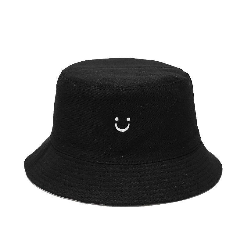 New arrival Smiling face double-sided female bucket hat, male fisherman hat, summer sun hat, men's panama hat couple hat URB1™ Vêtements Streetwear URB1™ Vêtements Streetwear new-arriva