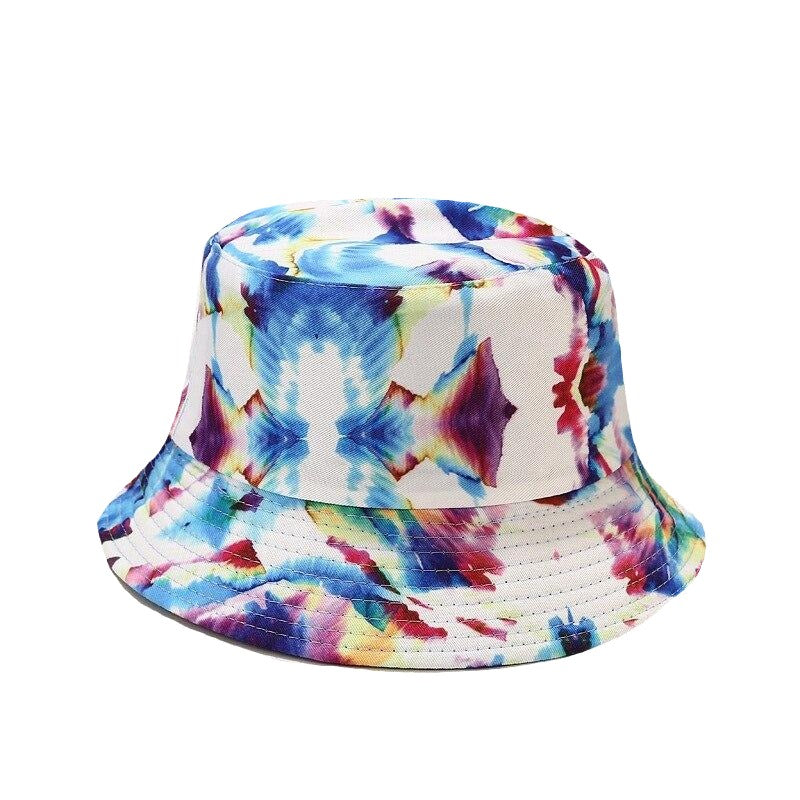 Hot Selling 3D Pattern Bucket Hat Fisherman Hat Tie-dye Double-sided Beach Hat Women's Summer Panama Bob Cap Outdoor Sunscreen URB1™ Vêtements Streetwear URB1™ Vêtements Streetwear hot-