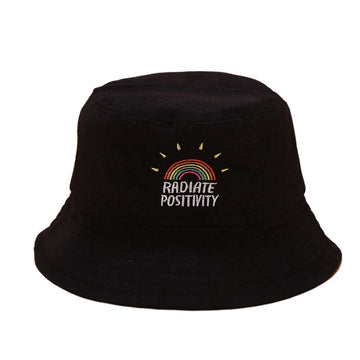 5 Colors Unisex Cute Rainbow Embroidered Fisherman Hat Collapsible Sun Hat Bucket Hat Sun Caps Women Casual Bucket Hat URB1™ Vêtements Streetwear URB1™ Vêtements Streetwear 5-colors-uni