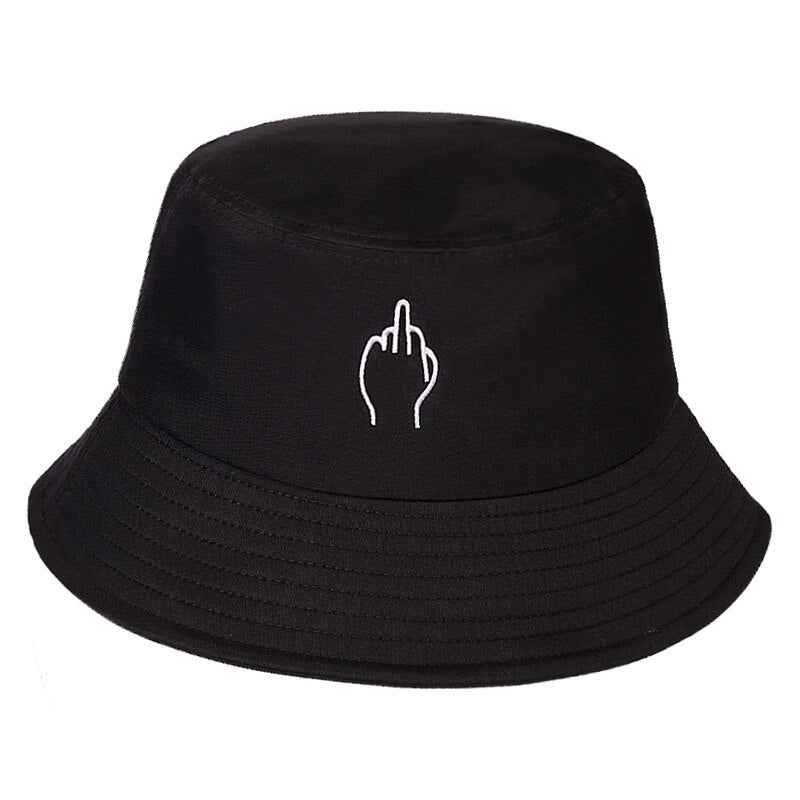 Fashion summer fisherman hat outdoor shade bucket hat finger embroidery unisex hat pure cotton hat sun hat women's bucket hats URB1™ Vêtements Streetwear URB1™ Vêtements Streetwear fash