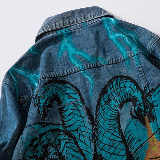 2019 Autumn Korea Streetwear Quito Wash Frayed Mens Jeans Jackets High Street Loose Jaqueta Masculino Denim Jacket - URB1™ Vêtements Streetwear mode boutique streetwear shop