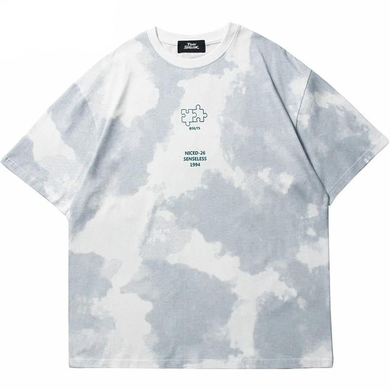 Hip Hop Tie Dye T-Shirt Streetwear Letter Puzzle Printed Tshirt 2021 Men Summer T Shirt Harajuku Cotton Short Sleeve Tops Tees URB1™ Vêtements Streetwear URB1™ Vêtements Streetwear hip-