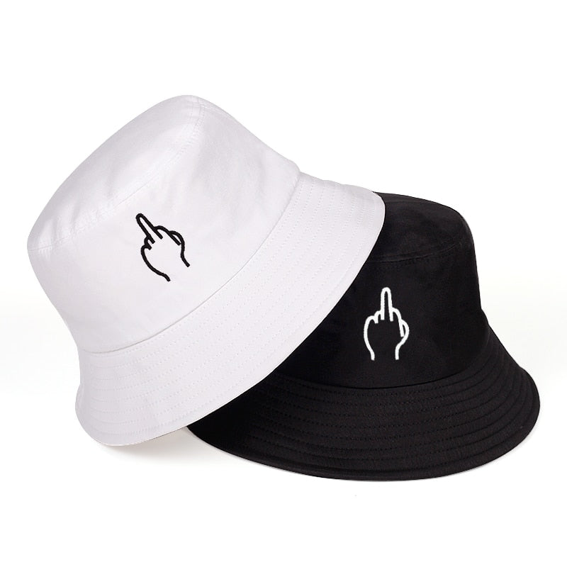 Fashion summer fisherman hat outdoor shade bucket hat finger embroidery unisex hat pure cotton hat sun hat women's bucket hats URB1™ Vêtements Streetwear URB1™ Vêtements Streetwear fash