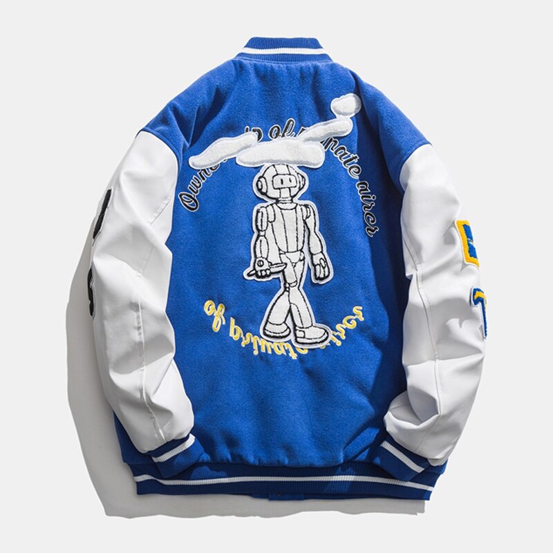 High Street Vintage Varsity Jackets Men Embroidery Letter Baseball Jacket Harajuku College Style Coat Oversize Unisex Streetwear URB1™ Vêtements Streetwear URB1™ Vêtements Streetwear hi