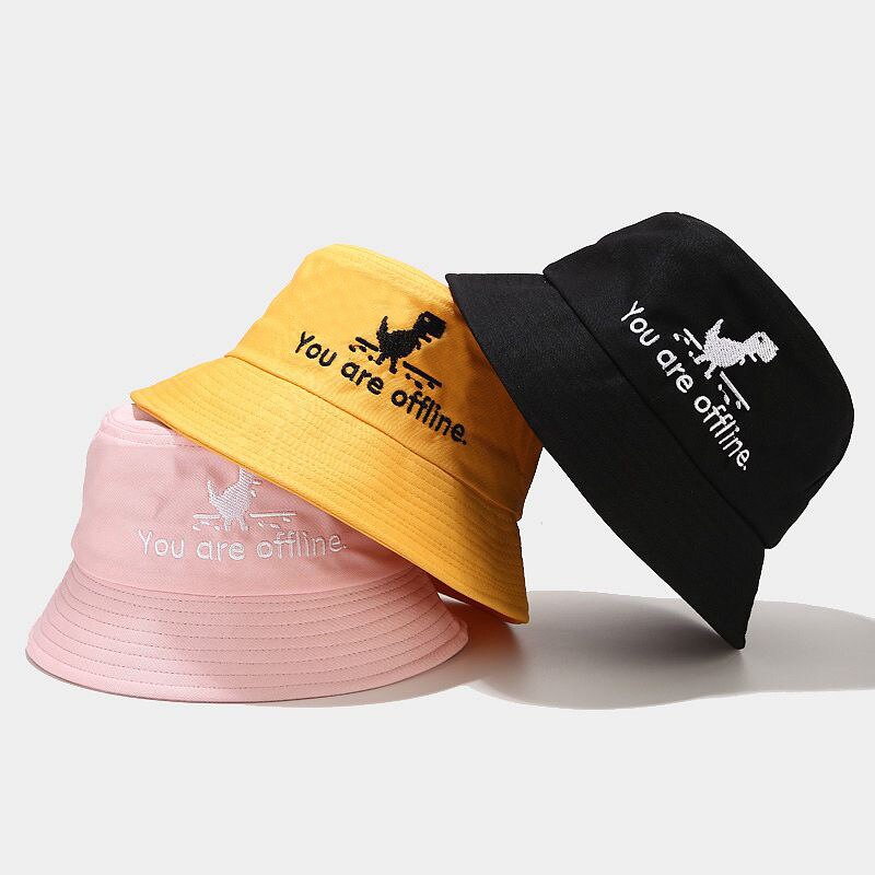2020 Creative Error Page Bucket Hat Unisex Foldable Dinosaur Bob Cap Hip Hop Gorros Men Summer Caps Panama Fishing Bucket Hat URB1™ Vêtements Streetwear URB1™ Vêtements Streetwear 2020-