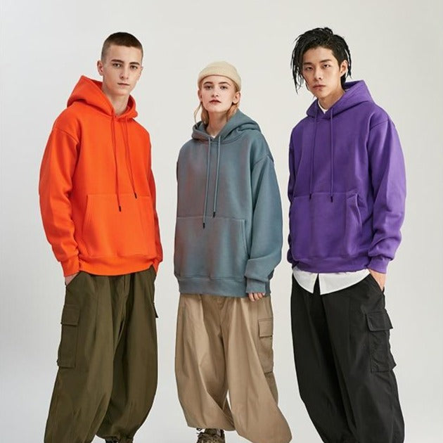 INFLATION 2019 Autumn Mens Thick Fleece Hoodies Hip Hop Pure Hoodies Thick Velvet Fabrics Winter Hoodies For Men Women 167W17 URB1™ Vêtements Streetwear URB1™ Vêtements Streetwear infla