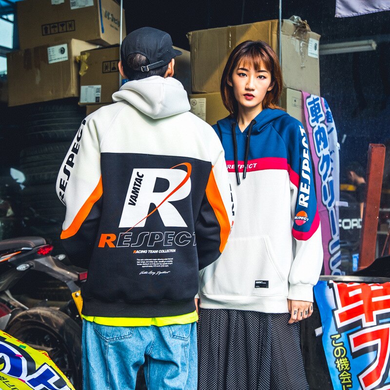 "RESPECT" Sweatshirt Hoodie à capuche Bleu - URB1™ - URB1™ Vêtements Streetwear mode boutique streetwear shop