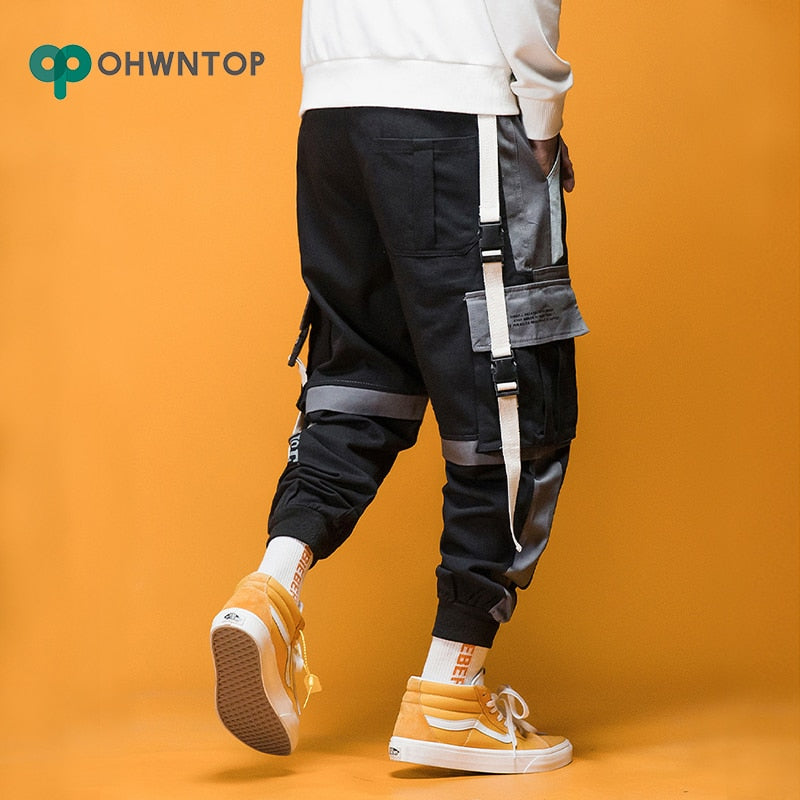 2020 Spring Mens Harem Pants Streetwear Jogger Ribbons Trousers Men Hip Hop Sweatpants Trousers Letter Printed Cargo Harem Pants URB1™ Vêtements Streetwear URB1™ Vêtements Streetwear 20