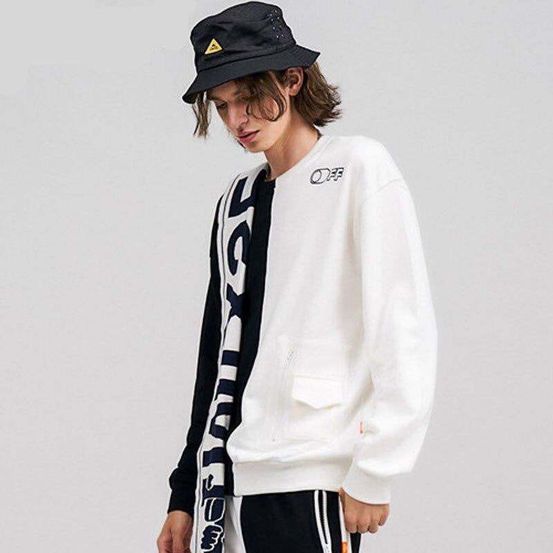 GONTHWID Front Zipper Pocket Two-Tone Color Block Patchwork Pullover Sweatshirts Hoodie Harajuku Hip Hop Casual Streetwear Tops URB1™ Vêtements Streetwear URB1™ Vêtements Streetwear gon
