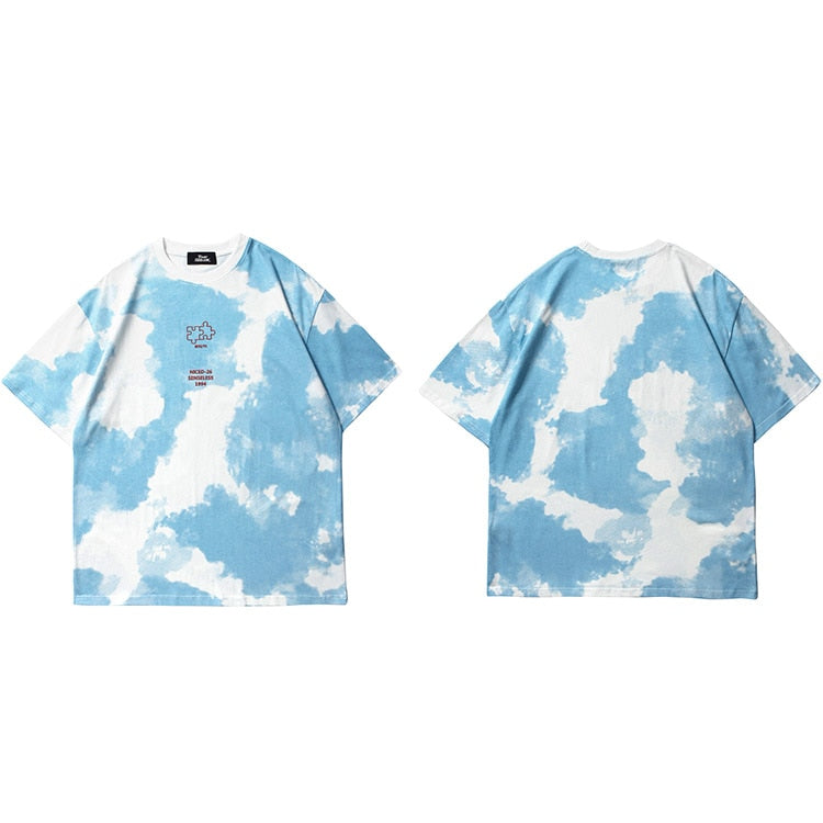 Hip Hop Tie Dye T-Shirt Streetwear Letter Puzzle Printed Tshirt 2021 Men Summer T Shirt Harajuku Cotton Short Sleeve Tops Tees URB1™ Vêtements Streetwear URB1™ Vêtements Streetwear hip-