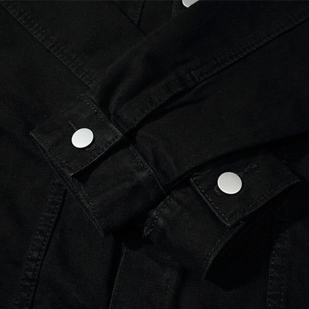 "STRANE" Veste en jean Denim Noir - UBR1™ - URB1™ Vêtements Streetwear mode boutique streetwear shop