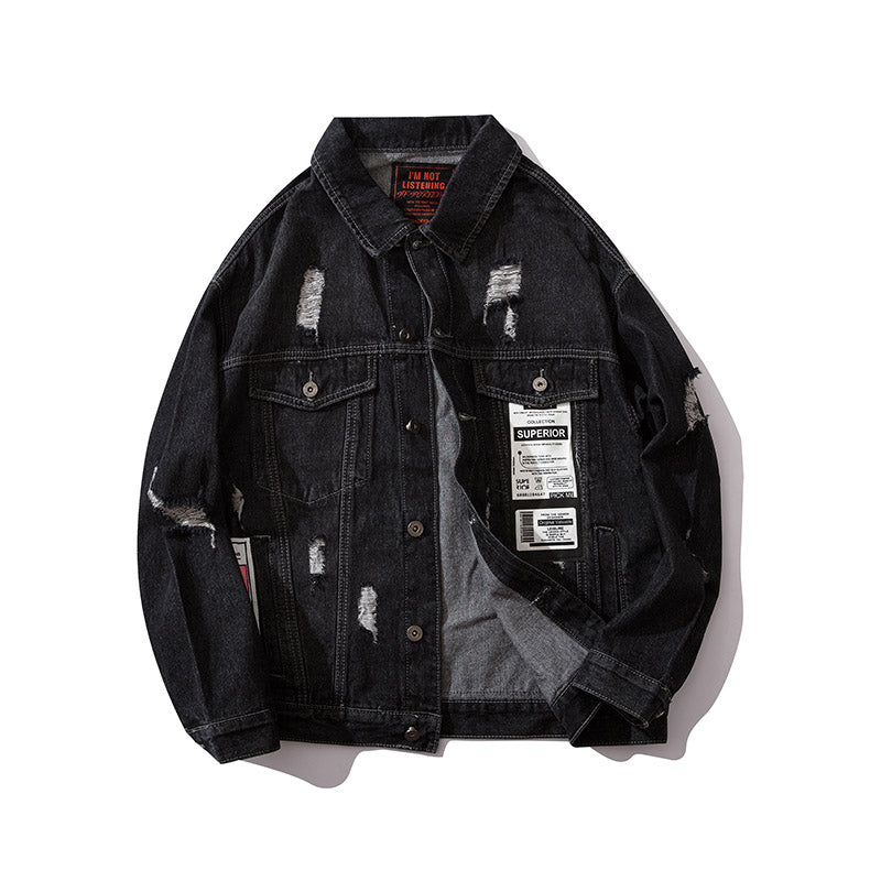 "SUPERIOR" Veste en jean denim - URB1™ - URB1™ Vêtements Streetwear mode boutique streetwear shop