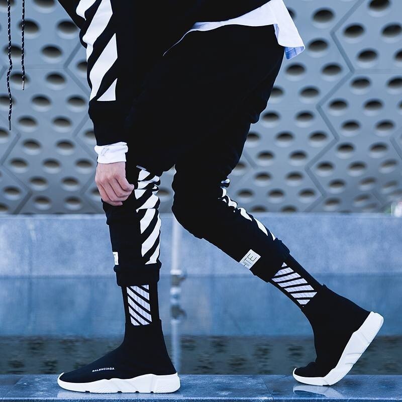 Streetwear Socks Men Stripe Compression Mens Sock White Black Happy Letter Crew Cotton Warm Korean Funny Novelty Harajuku Casual URB1™ Vêtements Streetwear URB1™ Vêtements Streetwear st