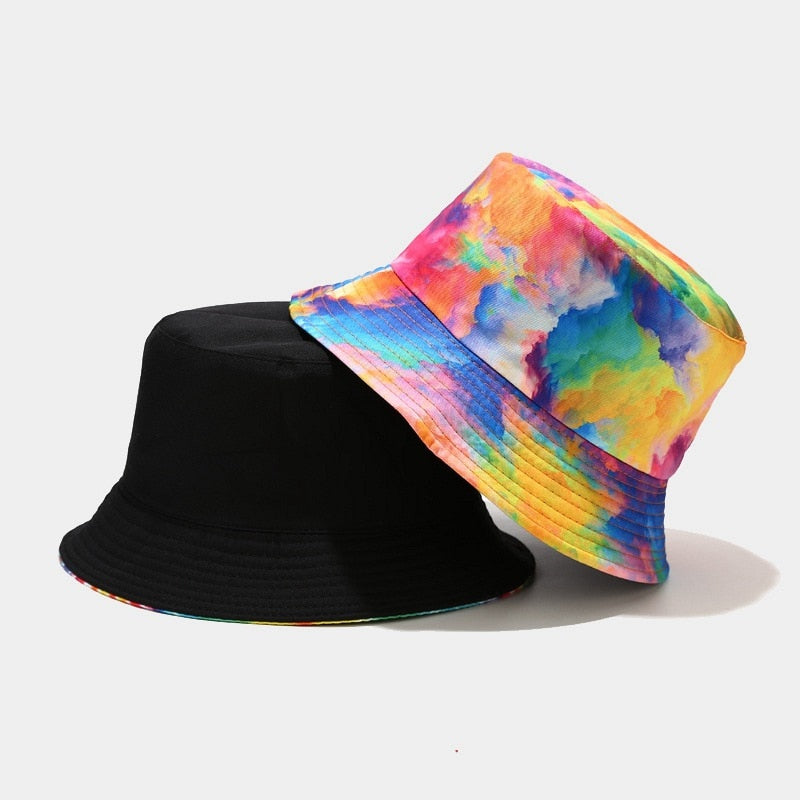 Hot Selling 3D Pattern Bucket Hat Fisherman Hat Tie-dye Double-sided Beach Hat Women's Summer Panama Bob Cap Outdoor Sunscreen URB1™ Vêtements Streetwear URB1™ Vêtements Streetwear hot-
