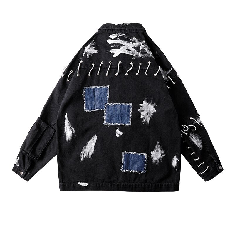 "DESTROYED" Veste en jean denim - URB1™ - URB1™ Vêtements Streetwear mode boutique streetwear shop