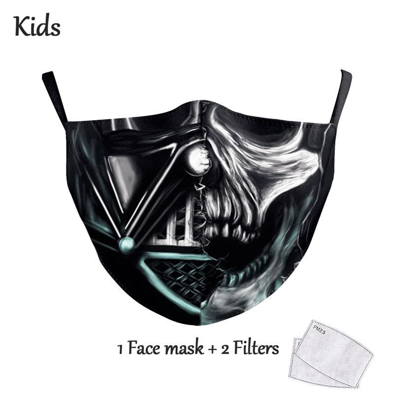 NADANBAO Adult Kid Star War Cosplay Print Face Mask Adult Kid Washable Masks Fabric Reusable PM2.5 Filters Dust Proof URB1™ Vêtements Streetwear URB1™ Vêtements Streetwear nadanbao-adul