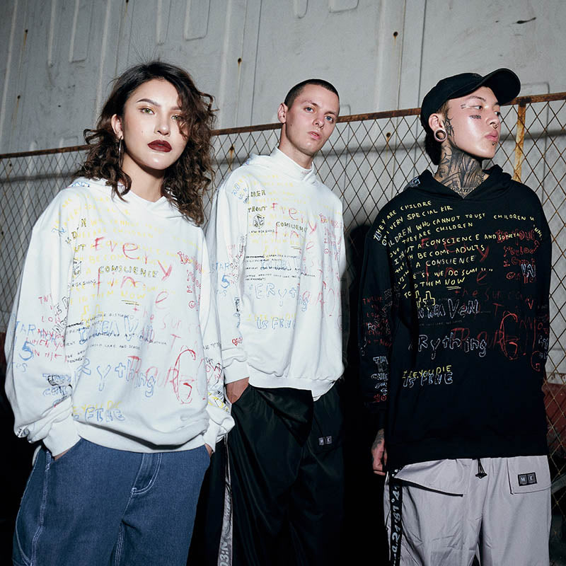 "THOUGHTS" Hoodies Sweatshirt Streetwear Blanc - URB1™ - URB1™ Vêtements Streetwear mode boutique streetwear shop