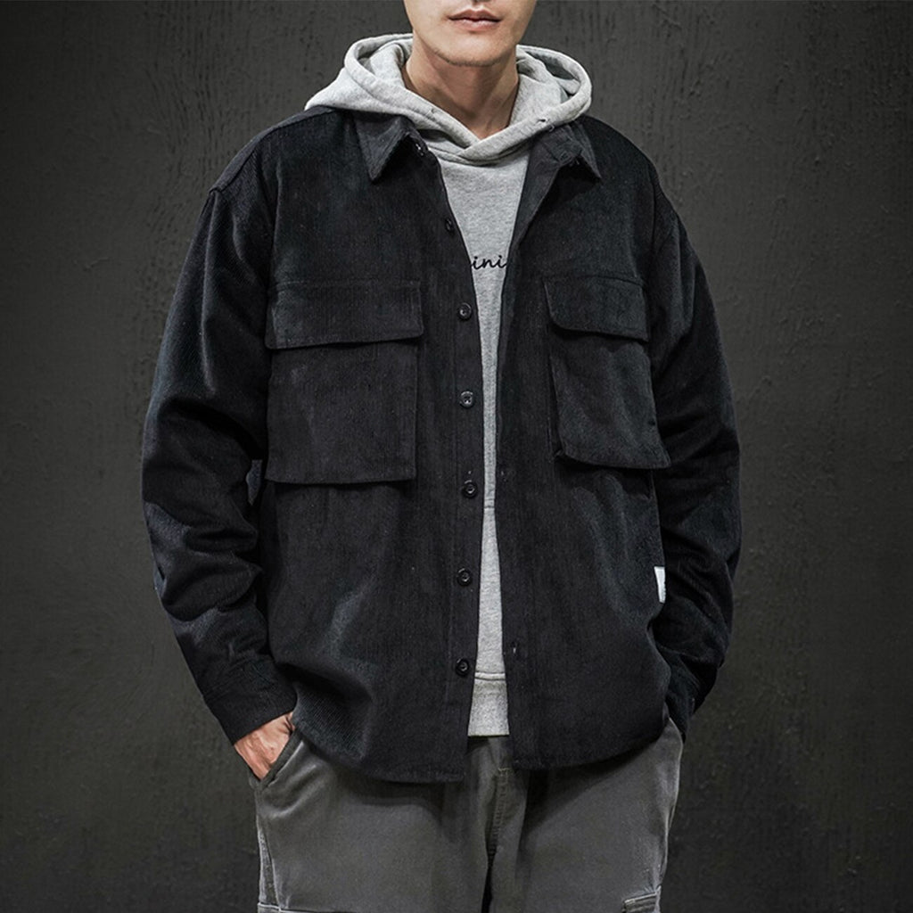 LACIBLE Hip Hop Parka Corduroy Jackets Men Women Streetwear Pocket decoration Jacket 2020 Winter Harajuku Corduroy Jackets URB1™ Vêtements Streetwear URB1™ Vêtements Streetwear lacible-