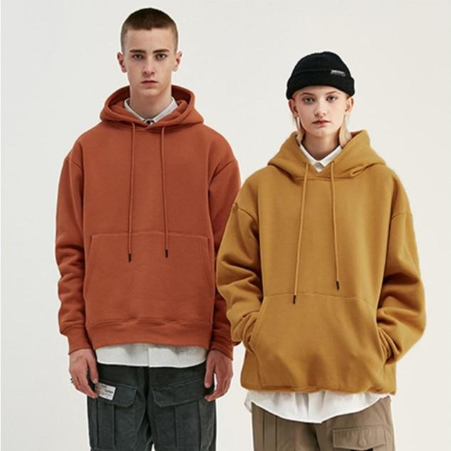 INFLATION 2019 Autumn Mens Thick Fleece Hoodies Hip Hop Pure Hoodies Thick Velvet Fabrics Winter Hoodies For Men Women 167W17 URB1™ Vêtements Streetwear URB1™ Vêtements Streetwear infla