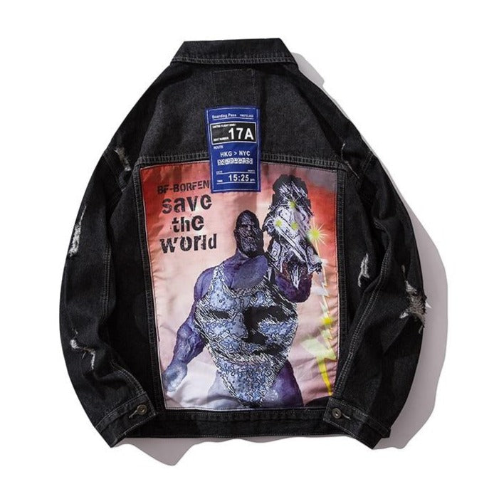 "SUPERIOR" Veste en jean denim - URB1™ - URB1™ Vêtements Streetwear mode boutique streetwear shop