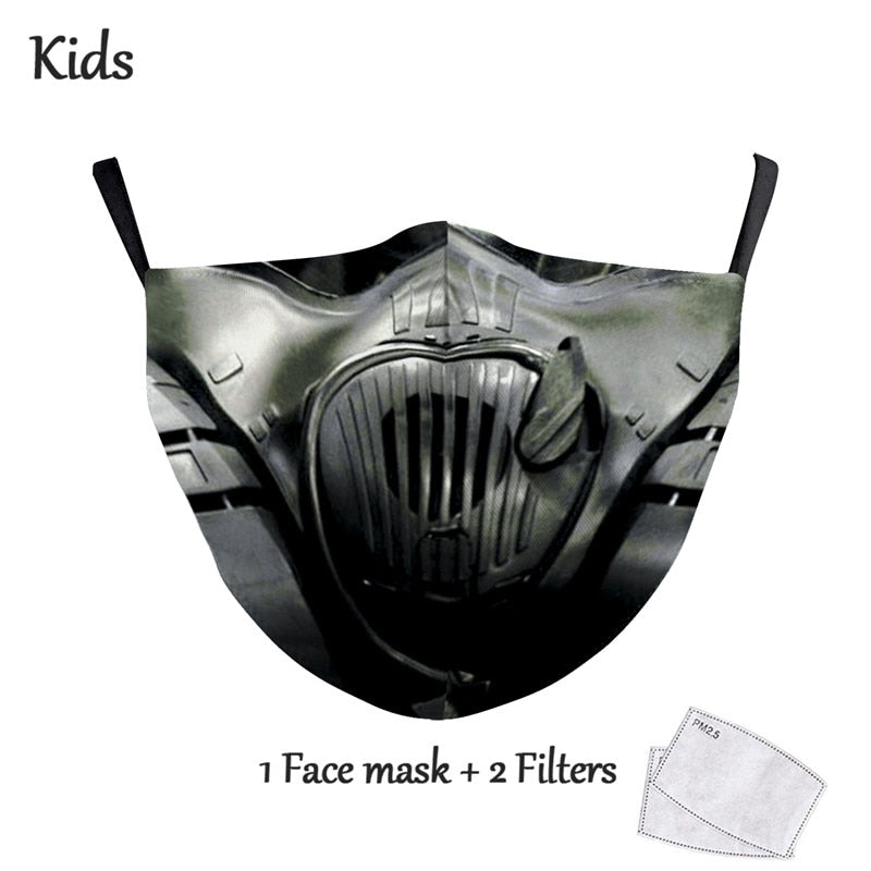 NADANBAO Adult Kid Star War Cosplay Print Face Mask Adult Kid Washable Masks Fabric Reusable PM2.5 Filters Dust Proof URB1™ Vêtements Streetwear URB1™ Vêtements Streetwear nadanbao-adul