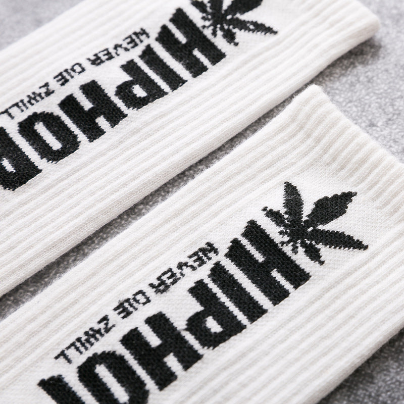 "HIP HOP" Chaussettes montantes Blanc - URB1™ - URB1™ Vêtements Streetwear mode boutique streetwear shop