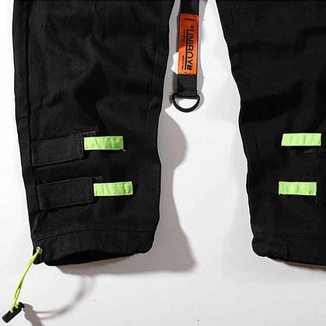 "LEVEL 7" Pantalon Cargo Poches Streetwear Noir - URB1™ - URB1™ Vêtements Streetwear mode boutique streetwear shop