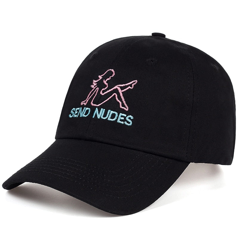 "SEND NUDES" Casquette Streetwear Noir - URB1™ - URB1™ Vêtements Streetwear mode boutique streetwear shop