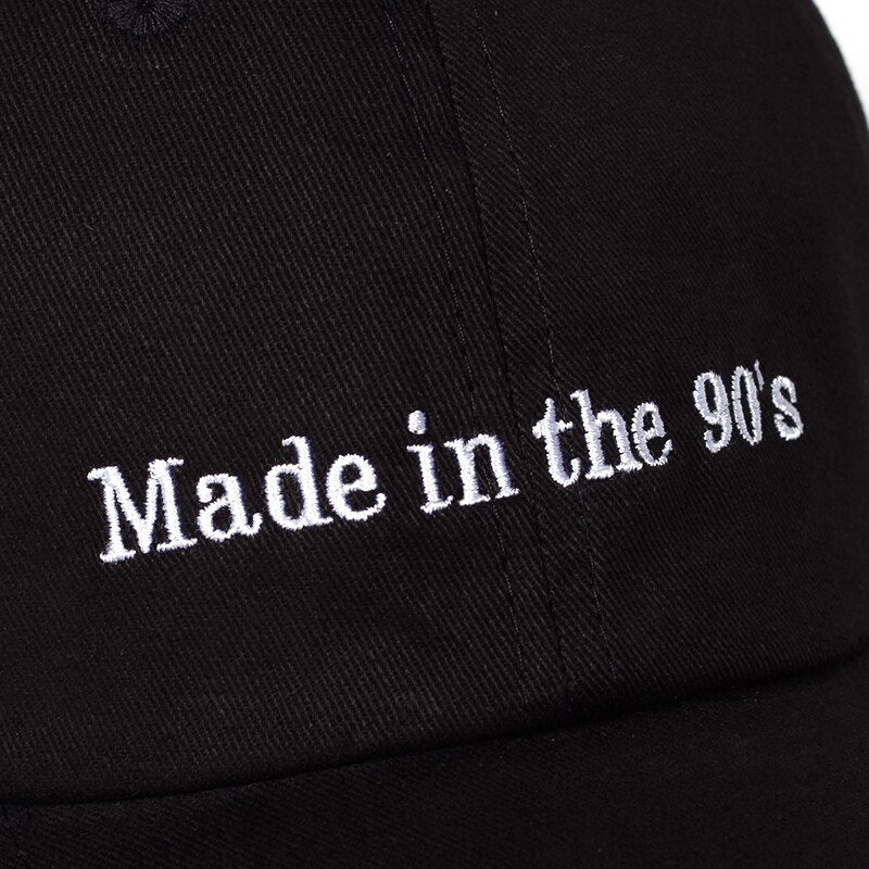 "MADE IN THE 90S" Casquette baseball Streetwear Noir - URB1™ - URB1™ Vêtements Streetwear mode boutique streetwear shop