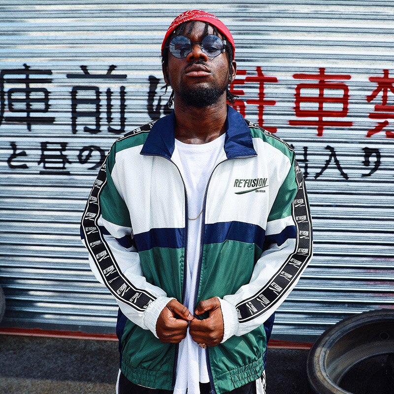 Aolamegs Jackets Men Patchwork Block Thin Jacket Tracksuit Coats Hip Hop Zipper Loose Fashion Casual Male Windbreaker Streetwear URB1™ Vêtements Streetwear URB1™ Vêtements Streetwear ao