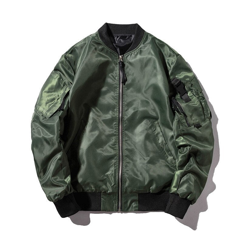 Winter Bomber Jacket Men Air Force Pilot Jacket Male Solid Letter Embroidery Baseball Jacket Couple Hip Hop Streetwear Autumn URB1™ Vêtements Streetwear URB1™ Vêtements Streetwear winte